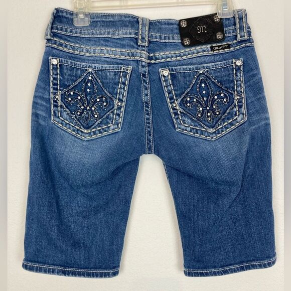 Miss Me Jorts with Blinged Out Pockets - Picture 2 of 13